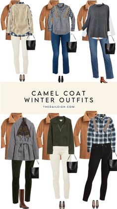 How To Wear A Camel Coat Outfits — THE DAILEIGH Casual Winter Outfits For Women, New Mom Outfits, Mom Outfits Spring, Winter Outfits For Women, Creating Outfits, Classic Outfits For Women, Classic Wardrobe Essentials, Classic Capsule Wardrobe, Mom Wardrobe