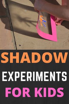 shadow experiments for kids to make with paper and construction materials that are easy to do