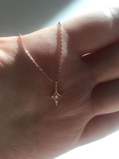 Dainty Classy Jewelry, Vintage Gold Jewelry Antiques, Star Gold Necklace, Necklace Designs Gold, Star Diamond Necklace, Gold Necklace Unique, Subtle Jewelry, Tiny Star Necklace, Etsy Necklace