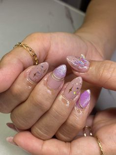 Birthday Nail Ideas, Glamorous Birthday, Glitter Toe Nails, Birthday Nail Designs, Birthday Nail, Moon Nails, Fancy Nails Designs, Gelish Nails, Nails Only