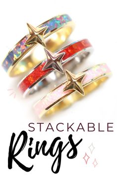 The Justice ring is a great addition to any jewelry collection. Wear alone or stack with a different color Morgan ring for extra sparkle. Its simple and versatile design complements both casual and dressy outfits. Comment your favorite! Anime Rings, Personalized Jewelry For Mom