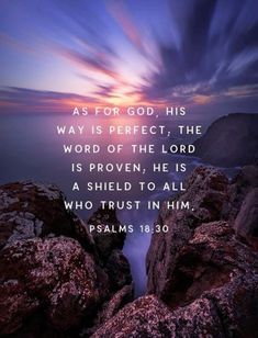 the bible verse about god's love and his presence to him, as for god, his way is perfect, the word of the lord is proven, he is proven