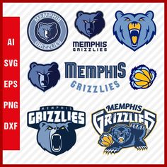 NBA Memphis Grizzlies SVG Cut Files Basketball Clipart Bundle Memphis Grizzlies Logo, Grizzlies Logo