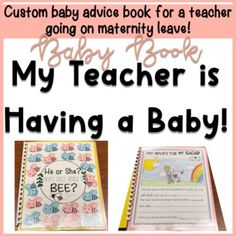 a baby book for a teacher is having a baby