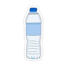 a water bottle sticker on a white background