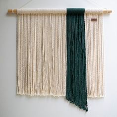 Rafful Estudio Green Moving Wall Hanging | West Elm Moving Wall, Wood Labels, Moving Walls, Textile Tapestry, West Elm Kids, Modern Wall Hanging, Wooden Poles, Color Accents, Wood Bar