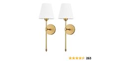 Bsmathom Wall Sconces Sets of 2, Classic Brushed Brass Sconces Wall Lighting, Hardwired Bathroom Vanity Light Fixture with Fabric Shade for Bedroom Living Room Hallway Kitchen, Gold - - Amazon.com Bathroom Vanity Light Fixture, Wall Sconces Living Room, Industrial Wall Lamp, Black Light Fixture