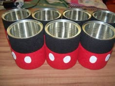 there are many cups that have been made to look like mickey mouses