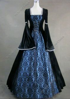 Cloth Reference, Gaun Abad Pertengahan, Belle Dresses, Medieval Gown, Fest Outfits, Victorian Costume, Old Dresses, Medieval Dress