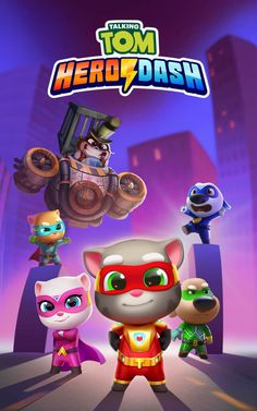 the poster for talking tom hero dash