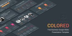 a set of business powerpoint presentation templates with different colors and shapes on them