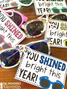 these sunglasses have been made to look like they are saying you shine bright this year