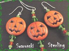 Gold Ear Jacket, Halloween Jack O Lanterns, Halloween Jack, Sterling Silver Chain Necklace