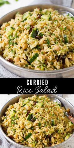 Curried rice salad in a silver bowl, on a gray napkin. Leftover Rice Salad Recipes, Healthy Grain Salads, Cold Rice Dishes, Cold Rice Salad Recipes Side Dishes, Jasmine Rice Salad Recipes Cold, Basmati Rice Salad Recipes, Rice Salad Recipes Cold Healthy, Italian Rice Salad Recipes Cold, Cold Rice Bowls