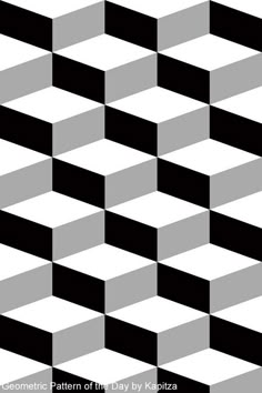 an abstract black and white pattern with squares