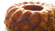 a bundt cake sitting on top of a white plate