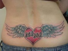 50 Lower Back Tattoos Ideas For Women That Will Make You Want One! - EcstasyCoffee Beautiful Back Tattoos, Lower Back Tattoo Designs, Cool Back Tattoos, 16 Tattoo, Girl Back Tattoos, Wing Tattoo Designs, New Tattoo Designs, Heart Tattoo Designs