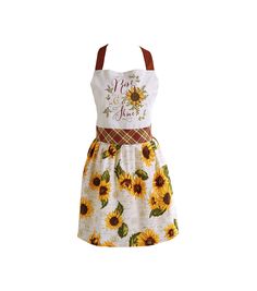 a dress with sunflowers on it