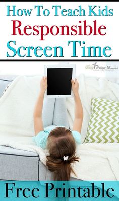 How To Teach Kids Responsible Screen Time + Free Printable Screen Time Rules Kids, Screen Time Rules Printable, Kid Responsibility, Rules For Kids, How To Teach Kids, Kids Schedule