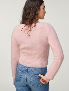 Wrap cardigan.


 * Pale pink color 
 * Contains super kid mohair 
 * Wraparound fastening with genuine mother-of-pearl buttons 
 * Narrow waist 
 * Made in Italy Narrow Waist, Taking Measurements, Pale Pink Color, Lipstick Palette, Lip Palette, Skin Care Tutorial, Jeanne Damas, Rose Pale, Terry Towel