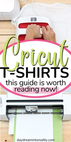 a person using an iron on top of a table with the words cricut t - shirts this guide is worth reading now