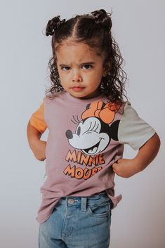 RAGS t-shirts are made with an incredibly soft modal cotton fabric that your kid will want to wear over and over again. Kids love the softness, tag-free comfort, and of course Minnie Mouse! You will love the quality and durability of this tee that you can hand down or pass on. Available in 2T to 11/12Y. what to wear to Disneyland for kids what to wear to Disney World for kids toddler girl outfits toddler girl style Disneyland Outfits for the family Little girl outfits Kids fashion Toddler girl Disney Movie