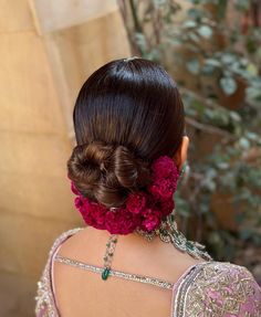 Spanish Hair, Indian Bun Hairstyles, Intricate Braids, Bridal Hairstyle Indian Wedding, Wedding Bun, Flower Bun, Hairstyles Design, Wedding Bun Hairstyles, Bridal Bun