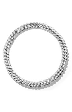 The brand's iconic cable motif is sculpted into a carved form with an entrancing wavelike pattern that retains the dimensional look of the original helix. Hinge with box-clasp closure Sterling silver Imported David Yurman Y Necklace, Box Clasp, David Yurman, Helix, Shopping List, The Original, Cable, Nordstrom, Carving