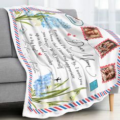 Mothers Day Blankets | Gifts for Mom Custom Message For Mom, Mom Blanket, Family Tree Photo, Personalized Throw Blanket, Heartwarming Photos, Mom Photos, Smiling Faces, Personalized Mother's Day Gifts, Dear Mom