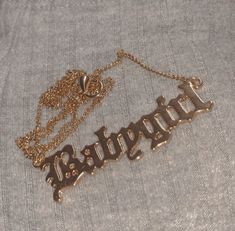 Trending 2000s babygirl necklace Y2k Style Necklace With Adjustable Chain As A Gift, 2000s Necklace, Babygirl Necklace, 2000s Trends, 2000s Jewelry, 00s Aesthetic, Y2k Baddie, Aesthetic Gold, Name Necklaces