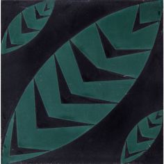 an abstract black and green painting with wavy lines in the center, on a dark background