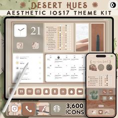 desert hues aesthetic idist / theme kit for iphone, ipad and macbook