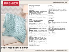 a crocheted blanket is shown with instructions to make it