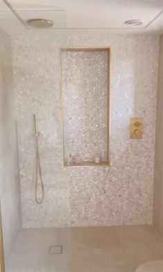 the shower is clean and ready for us to use in the day or night time