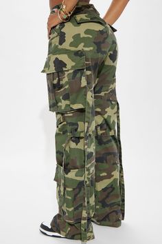 Available In Olive/combo. Camo Cargo Pant Low Rise Button Zipper Closure Cargo Pockets Strappy Detail Wide Leg Oversized Fit Non Stretch 65% Polyester 35% Cotton Imported | Level You Up Camo Cargo Pant in Olive Green size 2X by Fashion Nova Olive Fashion, Camo Cargo Pants, Cargo Pant, Oversized Fits, Cargo Pants, Low Rise, Fashion Nova, Olive Green, Camo