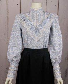 Modern Victorian Fashion, Vintage Style Blouses, High Neck Collar, Romantic Blouses, Ruffled Blouse, Retro Pin Up