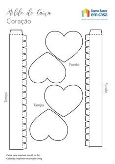 the cut out pattern for two hearts, which are on top of each other and bottom half