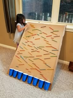 Diy Marble Run, Pink Construction, Diy Marble, Marble Run, School Party, Diy Games, Cardboard Crafts, Stem Activities, Craft Stick Crafts