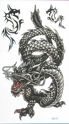 an image of a dragon tattoo on the back of a shirt