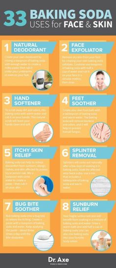 Baking Soda Uses for Skin & Face list infographic Baking Soda For Skin, Baking Soda For Dandruff, Baking Soda Shampoo, Diy Beauty Hacks, Natural Beauty Tips, Natural Face, Beauty Blender, Parchment Paper