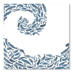 the letter c is made up of small blue fish swimming in an ocean like pattern