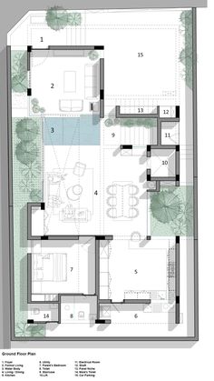 the floor plan for this modern house