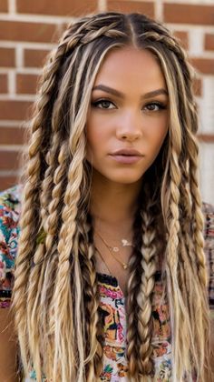 How to Achieve Elegant Jumbo Boho Braids with Loose Curls 🌸 Braids With Loose Curls, Viking Hairstyles, Jumbo Boho Braids, Picture Day Hair, French Braid Ponytail, Viking Hair, French Braid Hairstyles, Hair Upstyles, Work Hairstyles