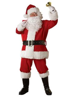 Adult Regal Plush Santa Suit Costume - costumes.com Costumes Male, Santa Claus Suit, Holiday Suits, Christmas Fancy Dress, Santa Claus Costume, Christmas Suit, Plus Size Costume, Suit Costume, Santa Suit