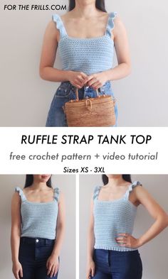 the crochet strap tank top pattern is easy to make