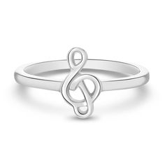 This musical note is not only stylish but also a symbol of a child's passion for music, making it a thoughtful gift for any occasion. This polished musical note ring is a classic accessory for any young music lover. Made from high-quality 925 sterling silver, it is not only durable but also hypoallergenic, making it safe for even the most sensitive skin. The intricate musical note design adds a touch of whimsy and charm to the ring, making it a unique and special piece of jewelry. Whether worn a Music Ring, Affordable White Music-themed Jewelry, Silver Music-themed Rings For Gifts, Music-themed Silver Metal Jewelry, Silver Heart-shaped Music-themed Jewelry, Music Note Jewelry, Teen Ring, Music Rings, Teen Necklaces