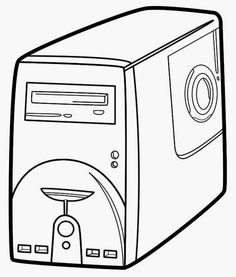 a black and white drawing of a toaster