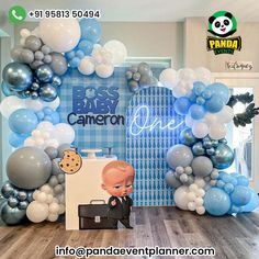 Make your little boss's first birthday an extraordinary affair with our Boss Baby-themed decorations! Celebrate this milestone in style, blending elegance and playfulness to create unforgettable memories. Let's craft a 1st birthday fit for a tiny CEO! 👶👔🎉 For More Details Contact Us : +91 9581 350 494 Find more fun Decors at pandaeventplanner.com #bossbabyfirstbirthday #ElegantCelebrations #memorablemoments #firstbirthdaydecorations #budgetfriendlydecor #lowbudgetdecor #pandaeventplanner🐼 Blue Balloon Garland, Bos Baby, Baby Birthday Party Theme, Birthday Theme Decoration, Boss Birthday, Baby Boss, Baby Birthday Decorations, Boy Birthday Decorations