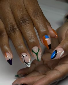 Happy Monday!!🥰❤️ Winter Designs Nails, Green Crome Nails Acrylic, Nail Designs In Green, Different Nails On Each Hand, Cat Eye And Chrome Nails, Cool Nail Inspo 2024, Complicated Nails, Jamaican Nail Designs, Winter 2024 Nails