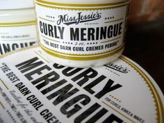 three jars are stacked on top of each other with the words merri grigly printed on them